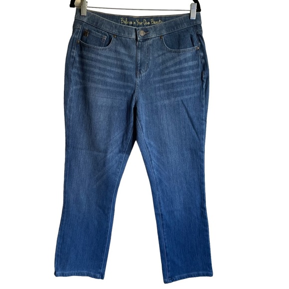 Belle by Kim Gravel Denim - Belle by Kim Gravel Flexibelle Rollabelle Jean Medium Wash Size 12 Petite NWOT